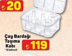Cay Bardagi Tasima Kabı 6 Bolmeli