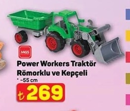 Mgs Power Workers Traktör Römorklu Ve Kepçeli