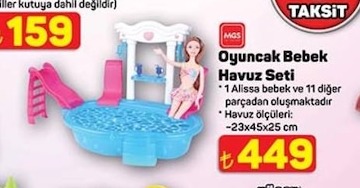 Oyuncak Bebek Havuz Seti