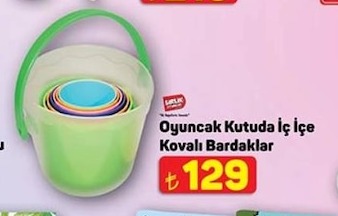 Oyuncak Kutuda Iç Içe Kovali Bardaklar