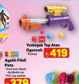 Yumuşak Top Atan Oyuncak 8 Parça