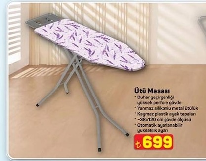 Ütü Masası 38X120 Cm