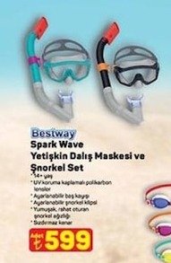 Bestway Spark Wave Yetişkin Dalış Maskesi Ve Snorkel Seti 14+ Yaş
