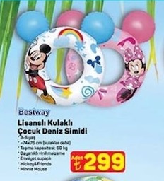 Bestway Lisanslı Kulaklı Çocuk Deniz Simidi