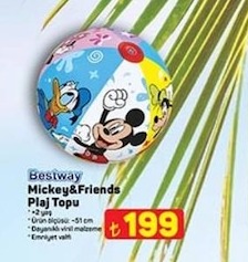 Bestway Mickey&Friends Plaj Topu 1 Adet