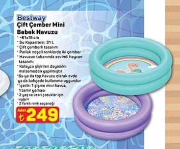 Bestway Çift Çember Mini Bebek Havuzu 1 Adet