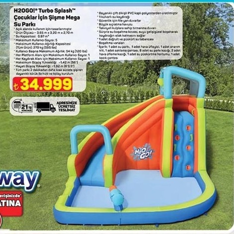 H2Ogo! Turbo Splash Çocuklar İçin Şişme Mega Su Parkı