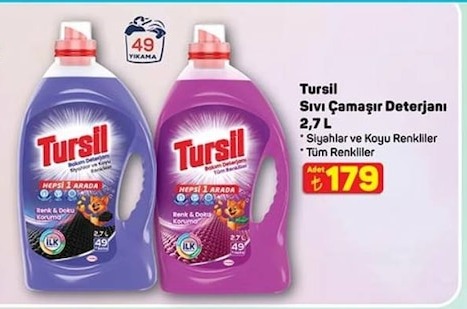 Tursil Sıvı Çamaşır Deterjanı 2,7 L