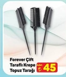 Forever Çift Taraflı Krepe Topuz Tarak