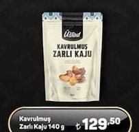 Üstad Kavrulmuş Zarlı Kaju 140G
