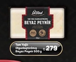 Üstad Tam Yagli Olgunlastirilmis Beyaz Peynir 500G