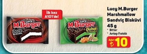 Lucy M.Burger Marshmallow Sandviç Bisküvi 45G