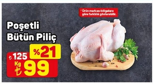 Poşetli Bütün Piliç Kg