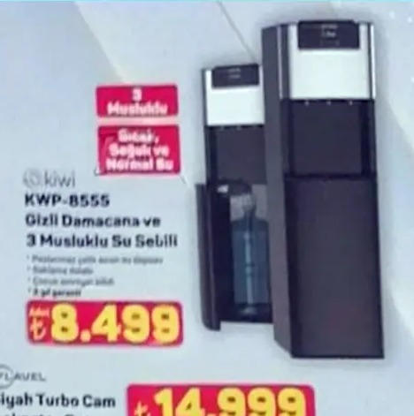 Kwp-8555 Gizli Damacana Ve 3 Musluklu Su Sebili