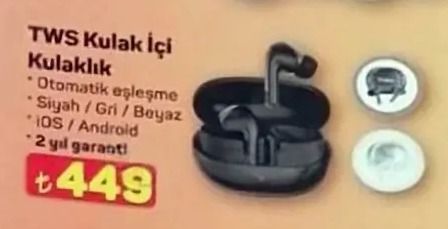 Tws Kulak İçi Kulaklık