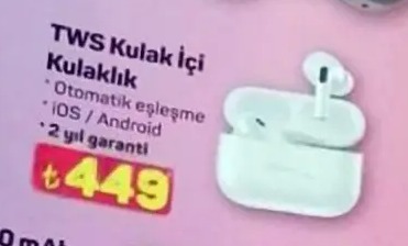 Tws Kulak İçi Kulaklık