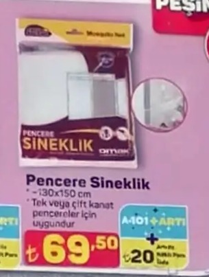 Omak Pencere Sineklik 130X150 Cm