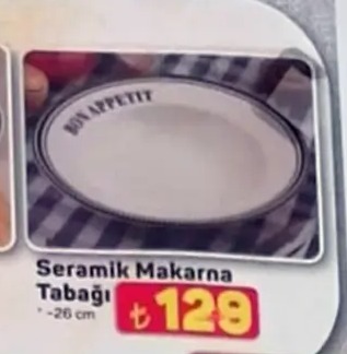 Seramik Makarna Tabağı 26 Cm