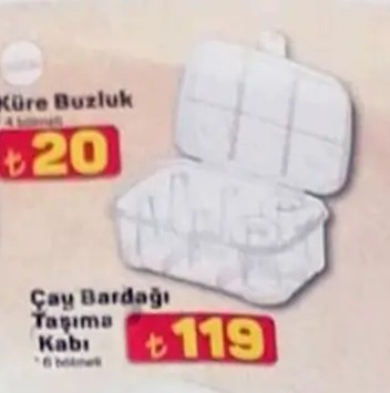 Küre Buzluk Kapaklı Kutu 4 Bölmeli