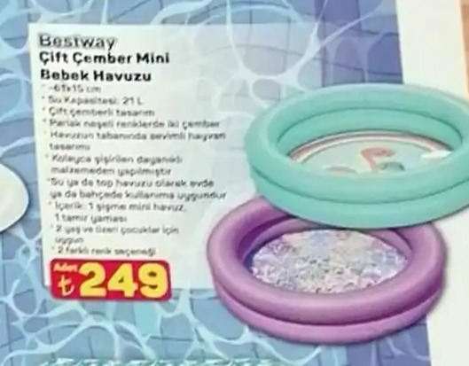 Bestway Çift Çember Mini Bebek K'Uvuzu
