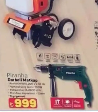 Piranha Darbeli Matkap