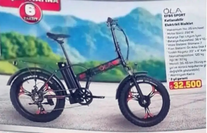 Ola Efbs Spor Katlanabilir Elektrikli Bisiklet