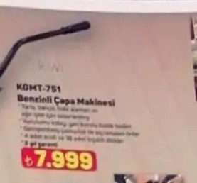 Komt-751 Benzinli Çapa Makinesi