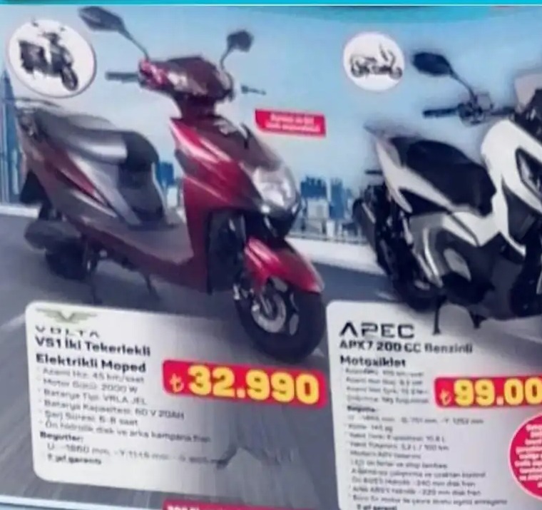 Volta Vs1 Iki Tekerlekli Elektrikli Moped