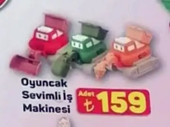 Oyuncak Sevimli İş Makinesi Adet