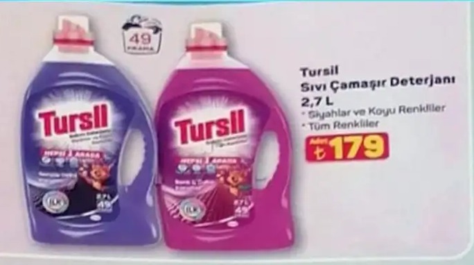 Tursil Sıvı Çamaşır Deterjanı 2.7 L