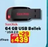 Sandisk 64 Gb Usb Bellek