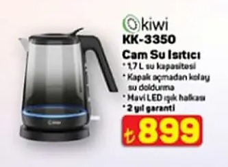 Kiwi Kk-3350 Cam Su Isıtıcı