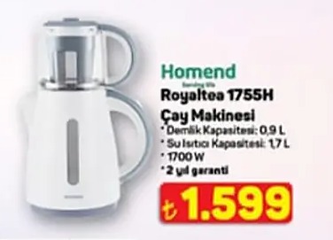 Homend Royaltea 1755H Çay Makinesi