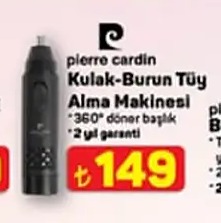 Pierre Cardin Kulak Burun Tüy Alma Makinesi 360° Döner Başlık 2 Yil Garanti