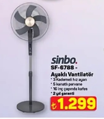 Sinbo Sf-6788 Ayaklı Vantilatör