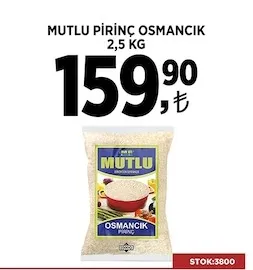 Mutlu Pirinç Osmancık 2,5 Kg