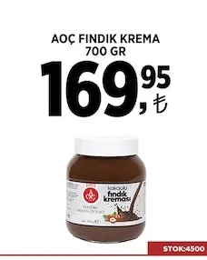 Aoc Fındık Krema 700 Gr