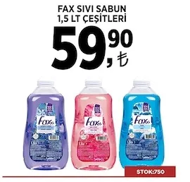 Fax Sıvı Sabun 1,5 Lt Çeşitleri