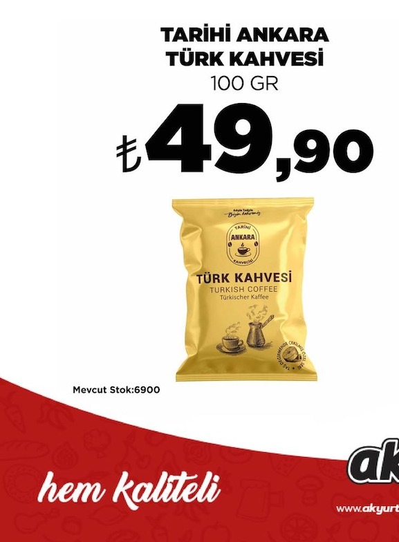 Tarihi Ankara Türk Kahvesi 100 Gr
