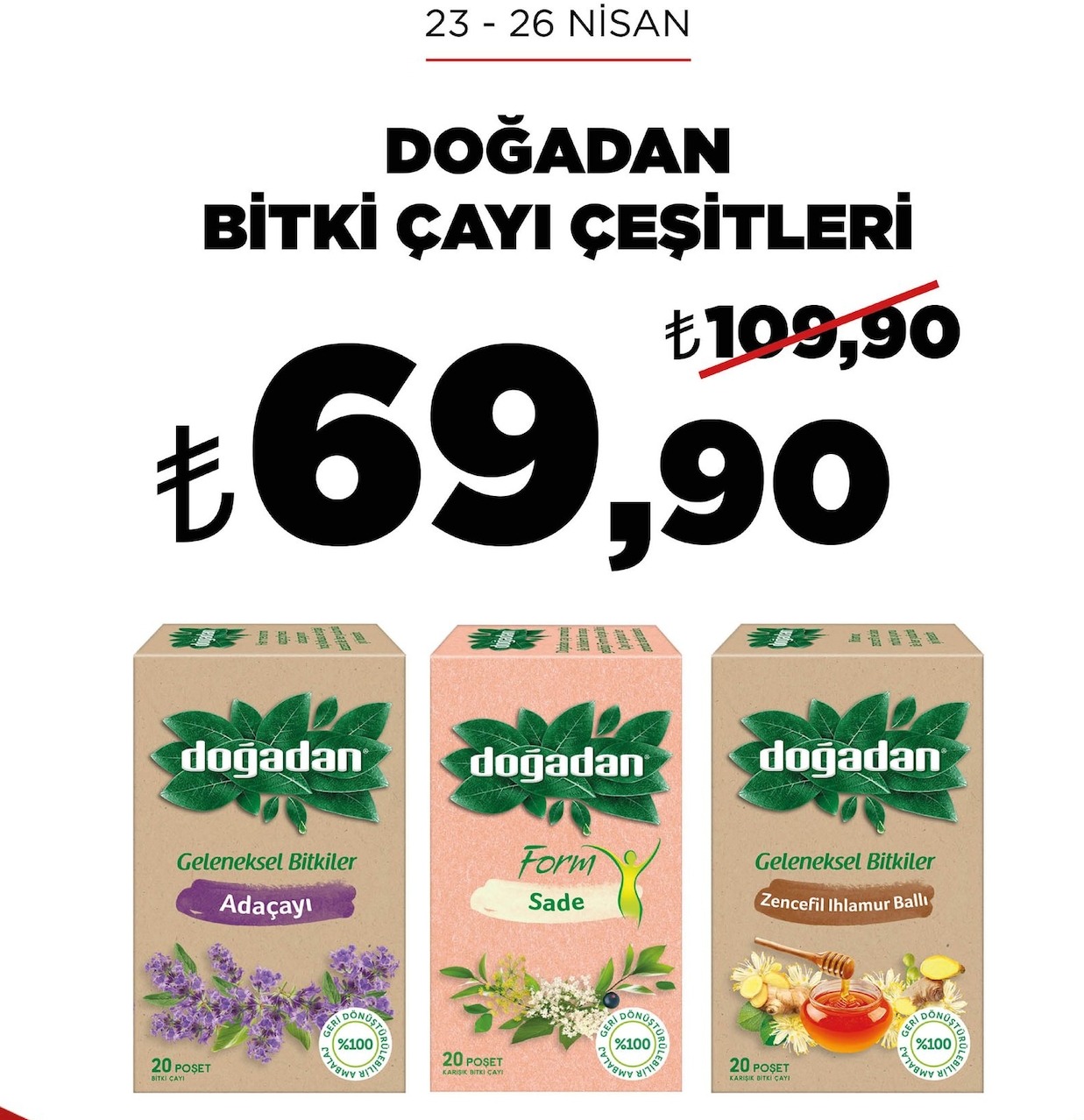 Doğadan Bitki Çayı Çeşitleri 20'Li Paket