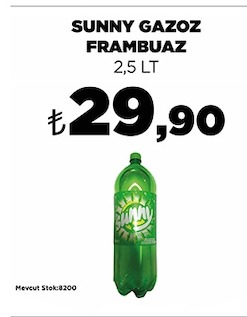 Sunny Gazoz Frambuaz 2,5 Lt