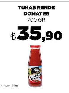 Tukaş Rende Domates 700 Gr