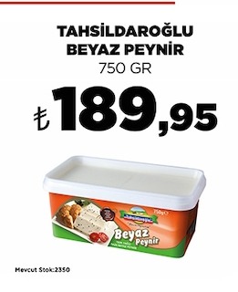 Tahsildaroglu Beyaz Peynir 750 Gr