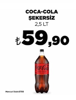 Coca-Cola Sekersiz 2.5 Lt