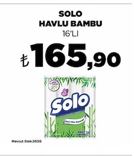 Solo Havlu Bambu 16'Lı