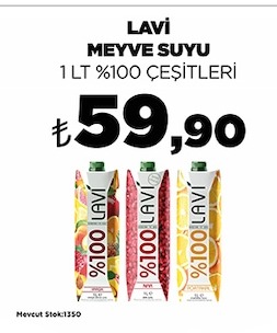 Lavi Meyve Suyu 1 Lt %100 Çeşitleri