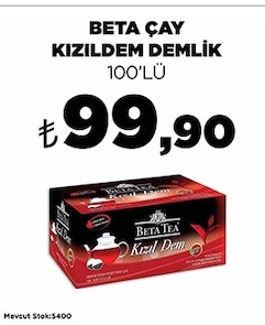 Beta Çay Kızıldem Demlik 100'Lü