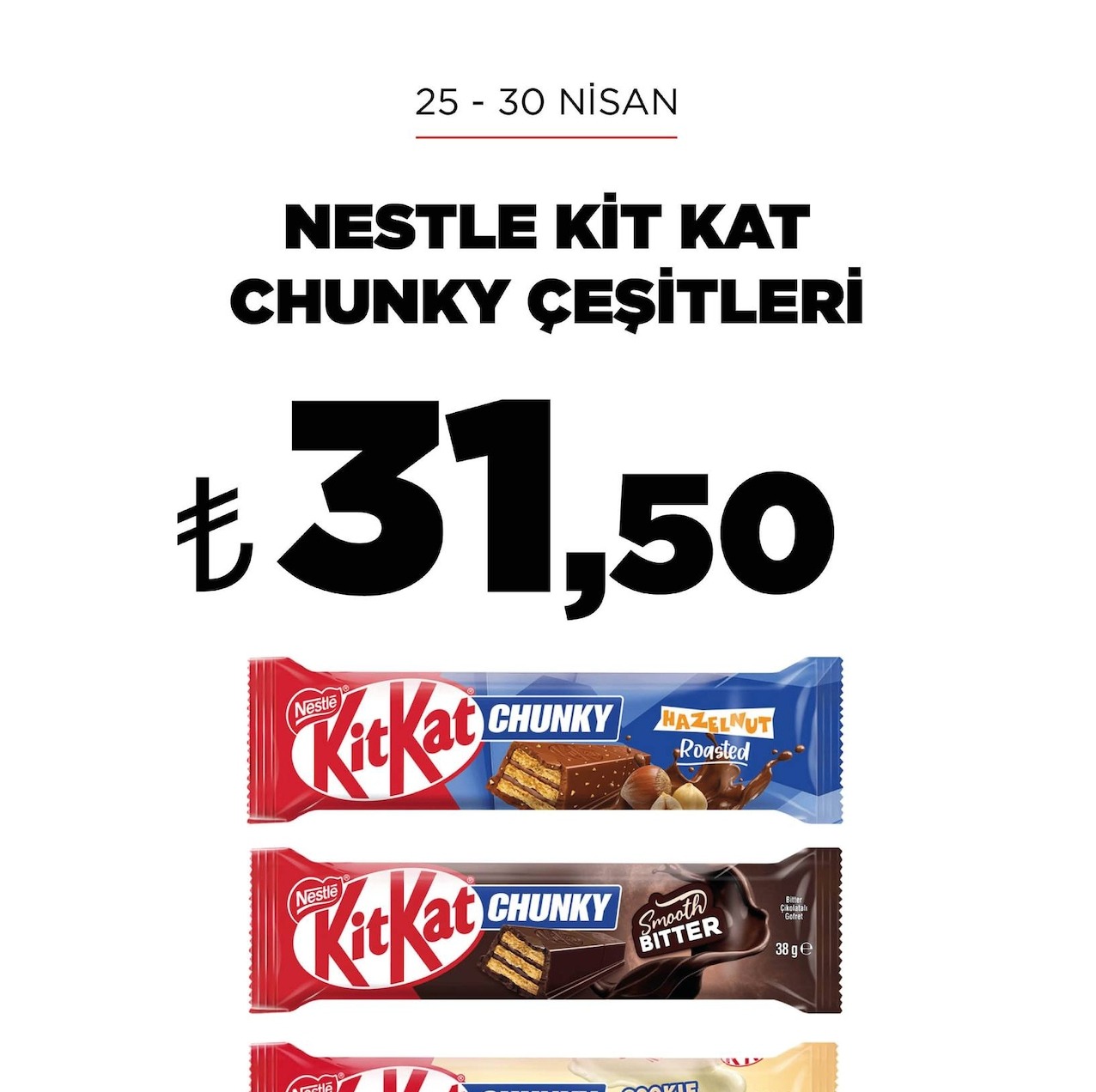 Nestlé Kit Kat Chunky Hazelnut Roasted