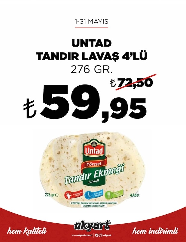 Untad Lavaş 4'Lü 276 Gr.