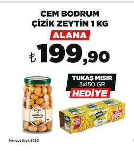 Cem Bodrum Çizik Zeytin 1 Kg